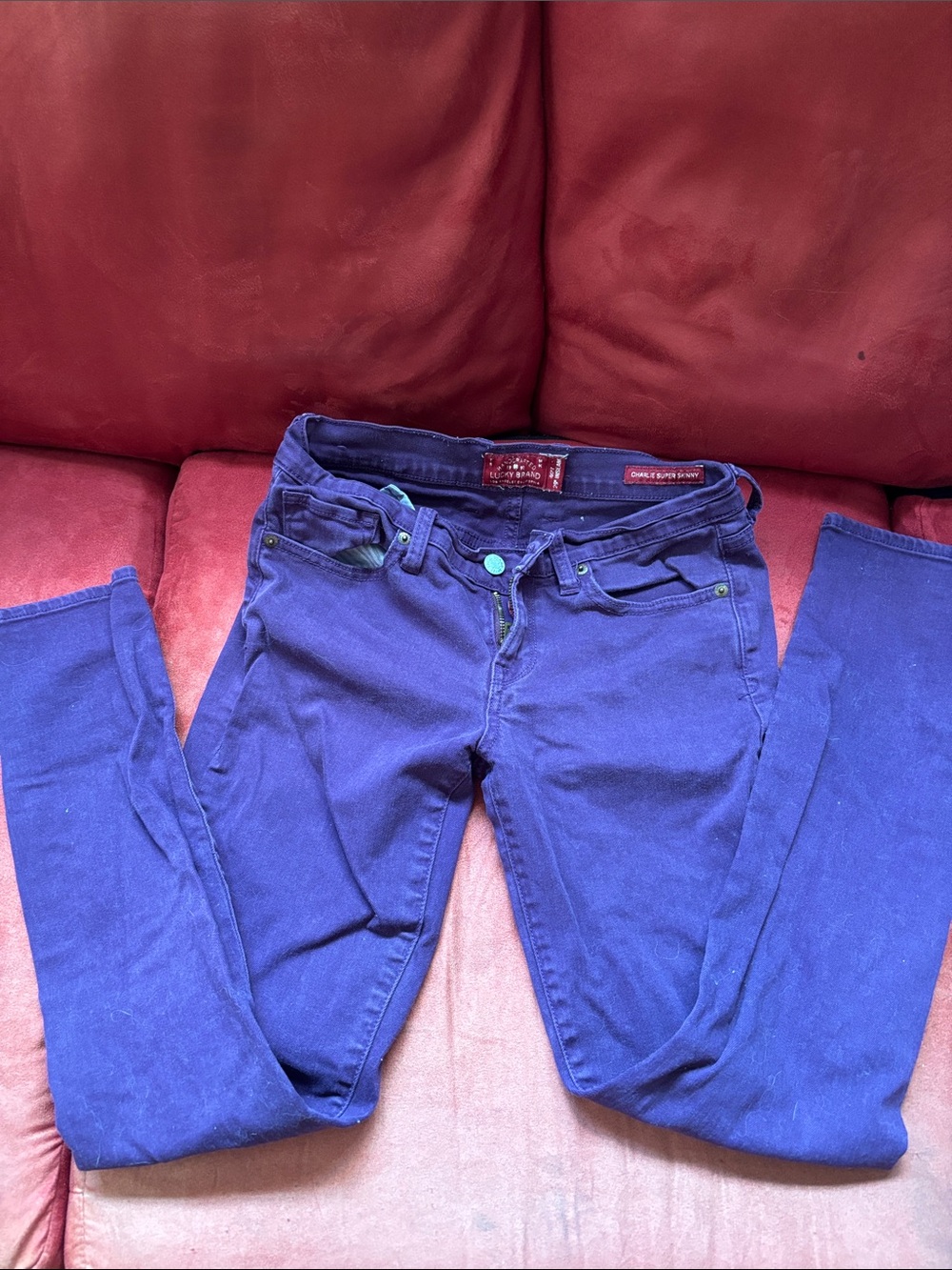 Lucky Brand Jeans Women’s Charlie super Skinny Jeans in purple